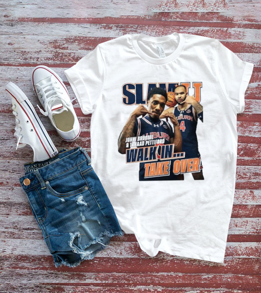 SLAM Auburn Tigers Johni Broome Tahaad Pettiford Walk In Take Over T-Shirt