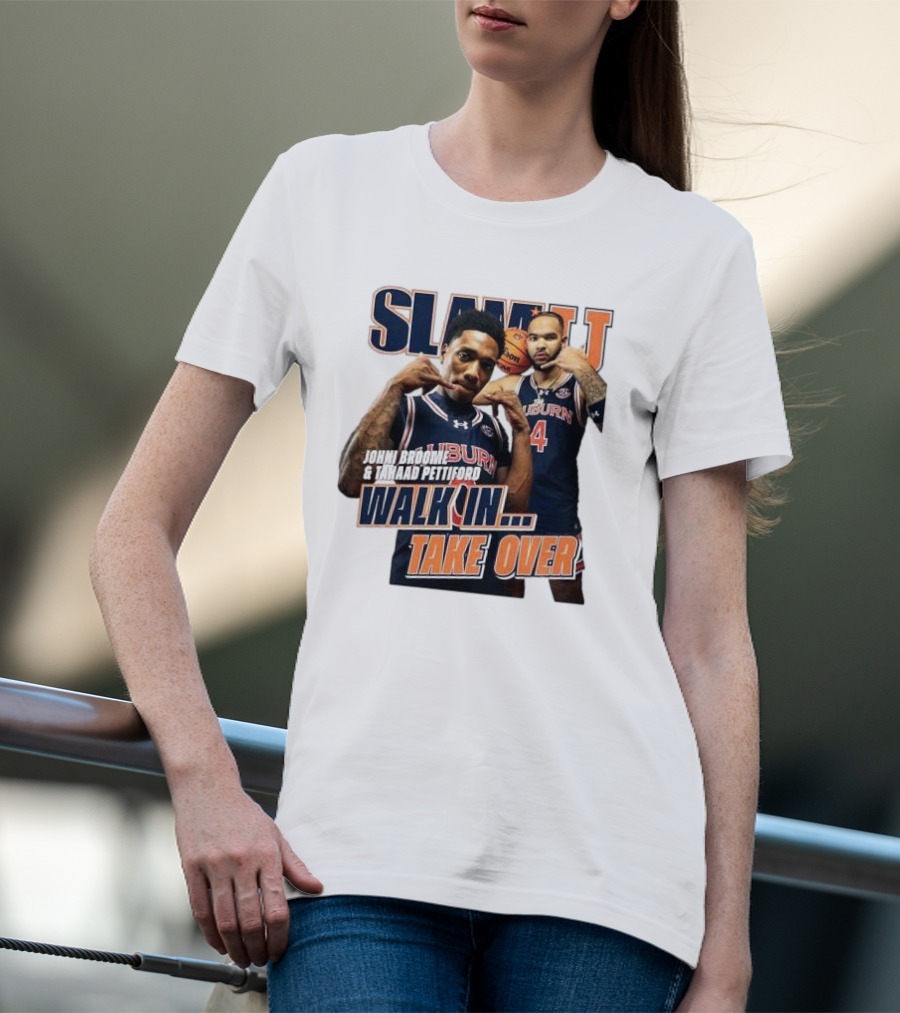 SLAM Auburn Tigers Johni Broome Tahaad Pettiford Walk In Take Over T-Shirt