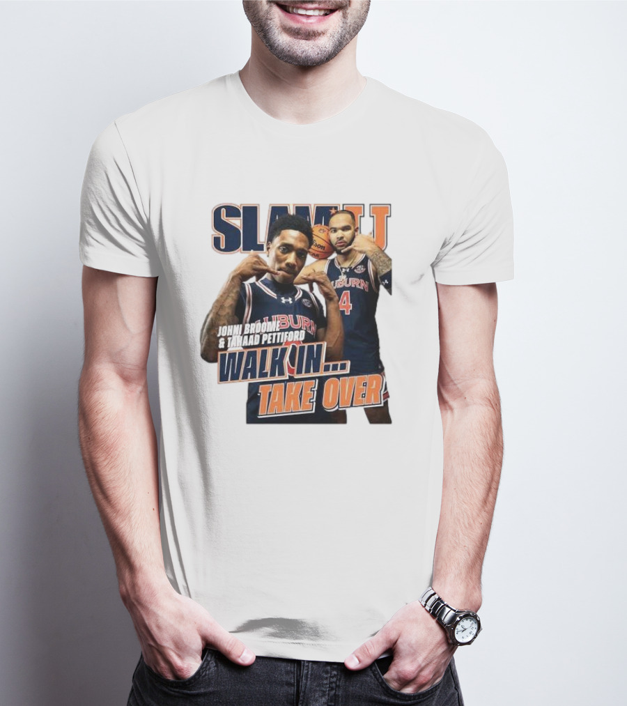 SLAM Auburn Tigers Johni Broome Tahaad Pettiford Walk In Take Over T-Shirt