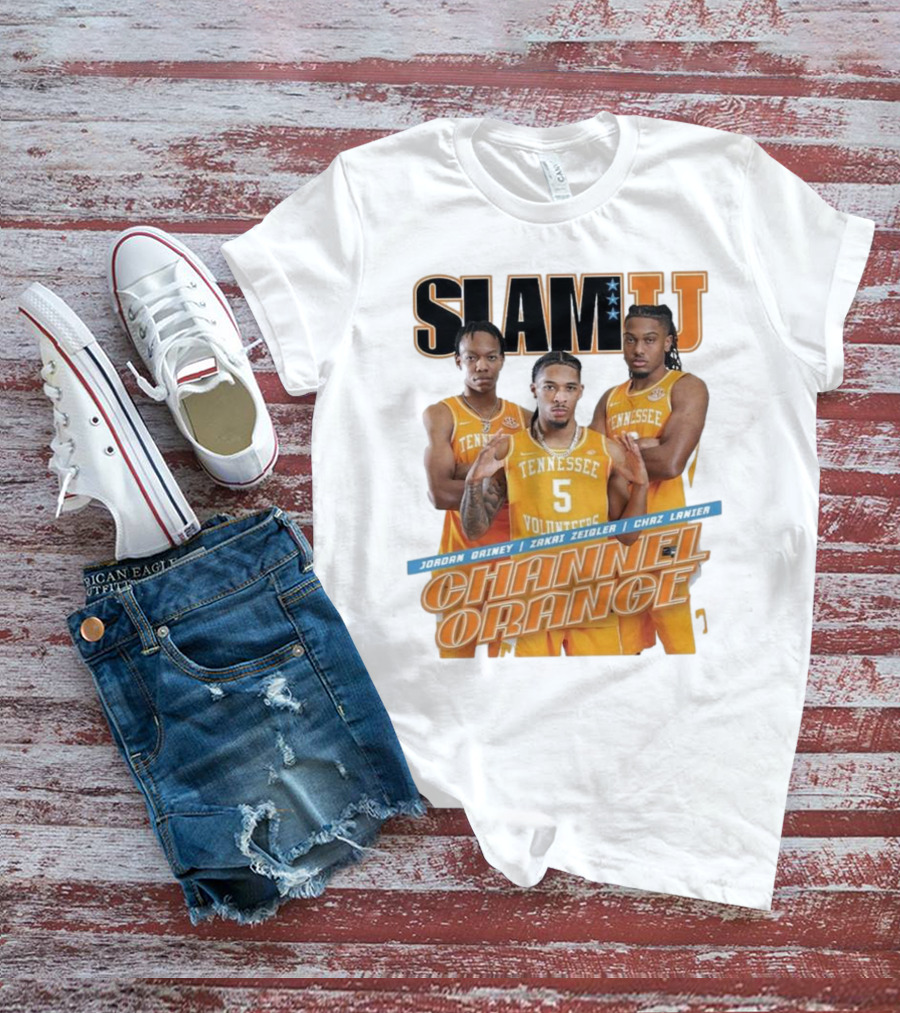 SLAMU Tennessee Volunteers Jordan Gainey Zakai Zeigler Chaz Lanier Channel Orange T-Shirt