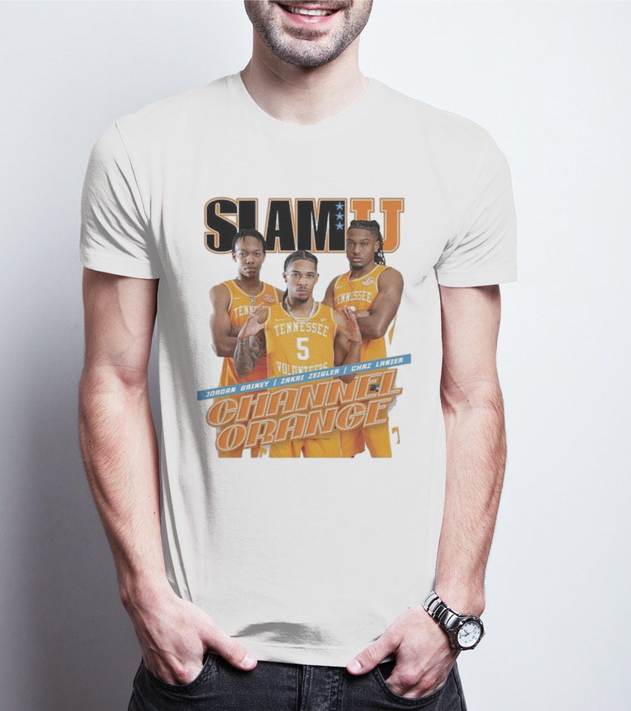 SLAMU Tennessee Volunteers Jordan Gainey Zakai Zeigler Chaz Lanier Channel Orange T-Shirt