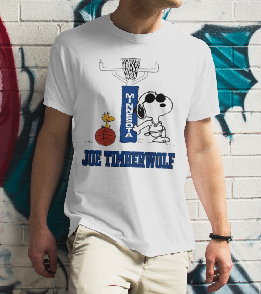 Snoopy Joe Cool Minnesota Timberwolf Basketball T-Shirt