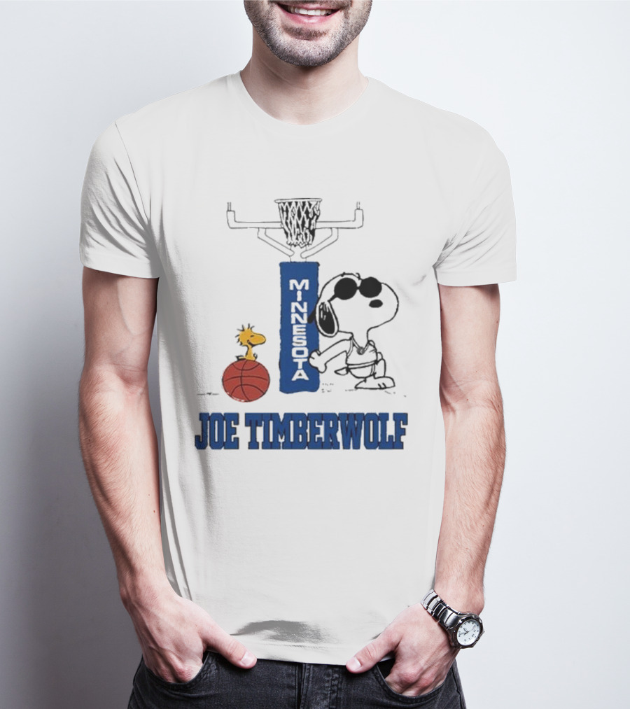 Snoopy Joe Cool Minnesota Timberwolf Basketball T-Shirt