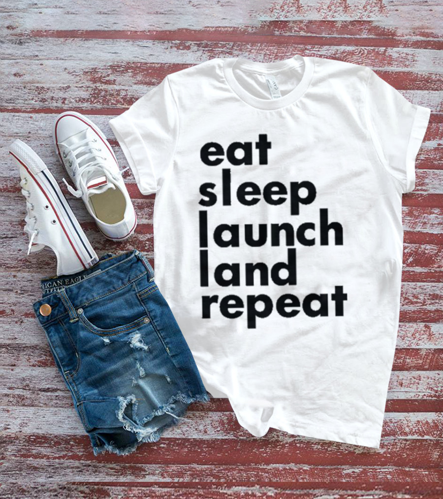 Space Chick Jen Eat Sleep Laugh Repeat T-Shirt