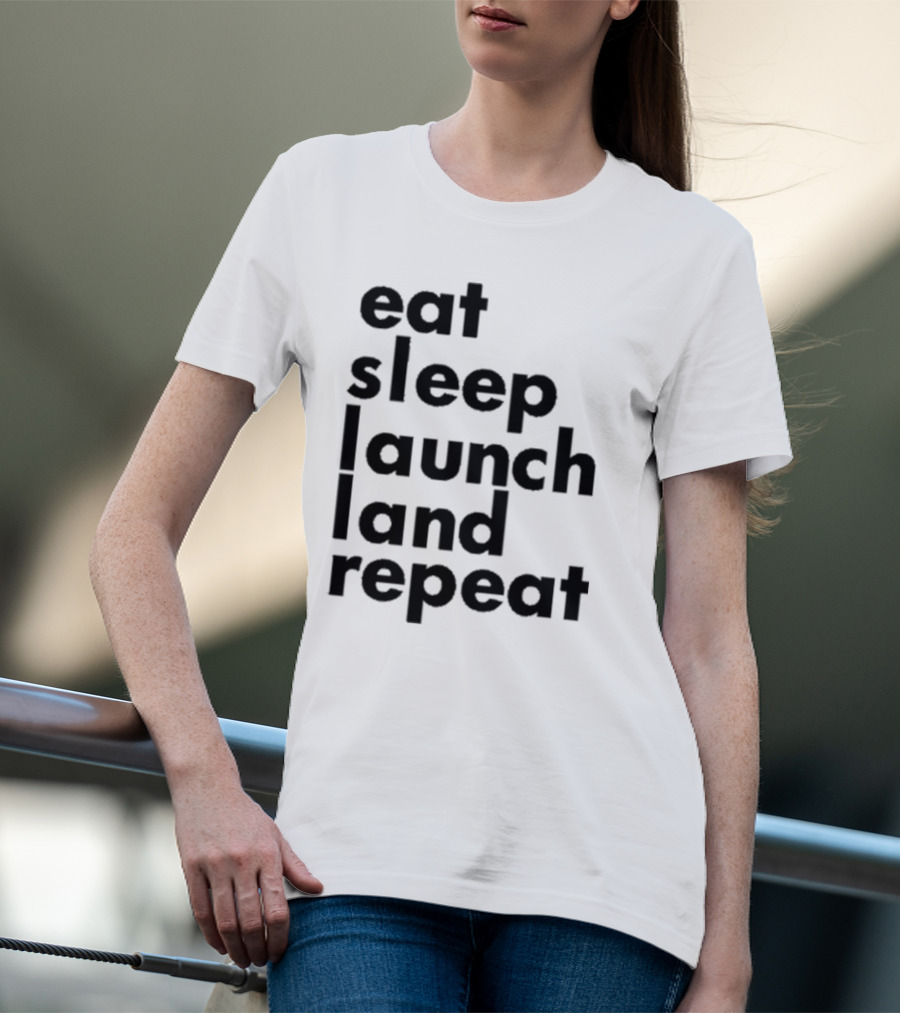 Space Chick Jen Eat Sleep Laugh Repeat T-Shirt
