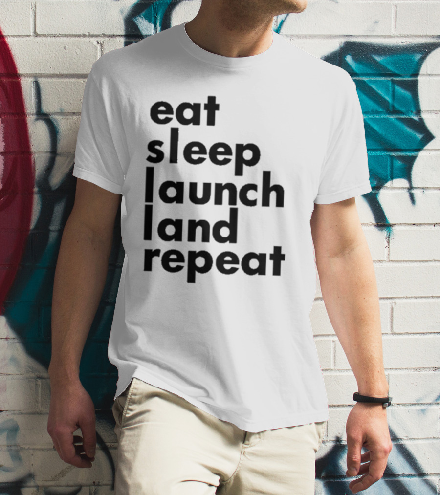 Space Chick Jen Eat Sleep Laugh Repeat T-Shirt