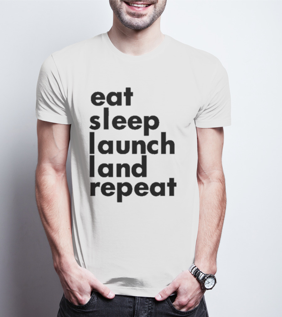 Space Chick Jen Eat Sleep Laugh Repeat T-Shirt
