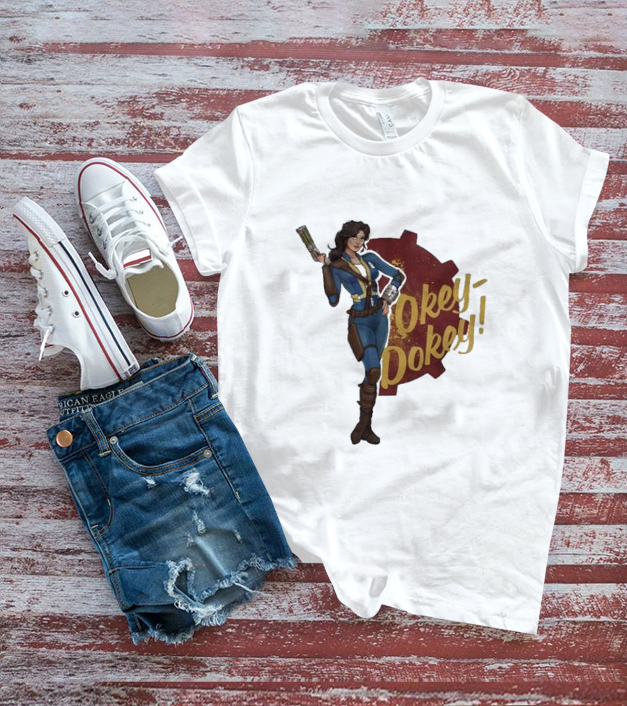 Spartan117gw Okey Dokey Gaming Vault Girl Retro Style T-Shirt