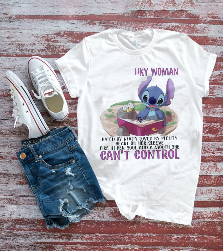 Cranky Woman Stitch Can't Control Hated By Many Loved By Plenty T-Shirt