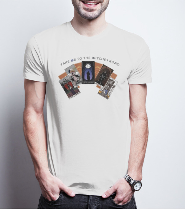 Take Me To The Witches Road Tarot Card Collection With Mystical Figures T-Shirt