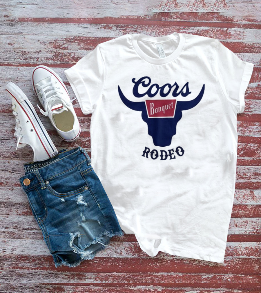 Coors Banquet Rodeo Tara Fabulousbutevil Bull Horns T-Shirt