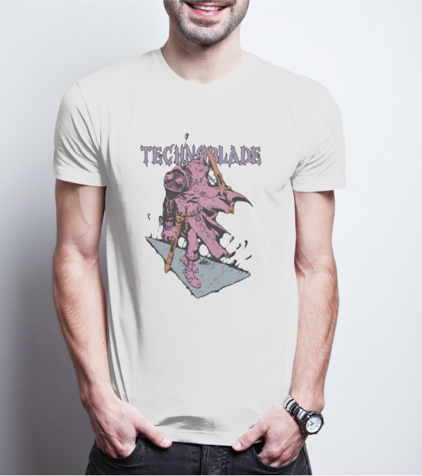 Technoblade Blood God Knight With Sword And Shield T-Shirt