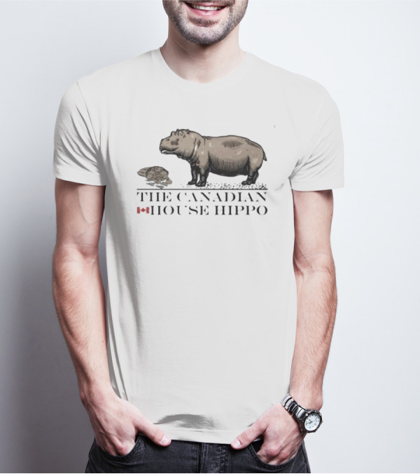 Canadian House Hippo With Turtle And Leaf Icon T-Shirt