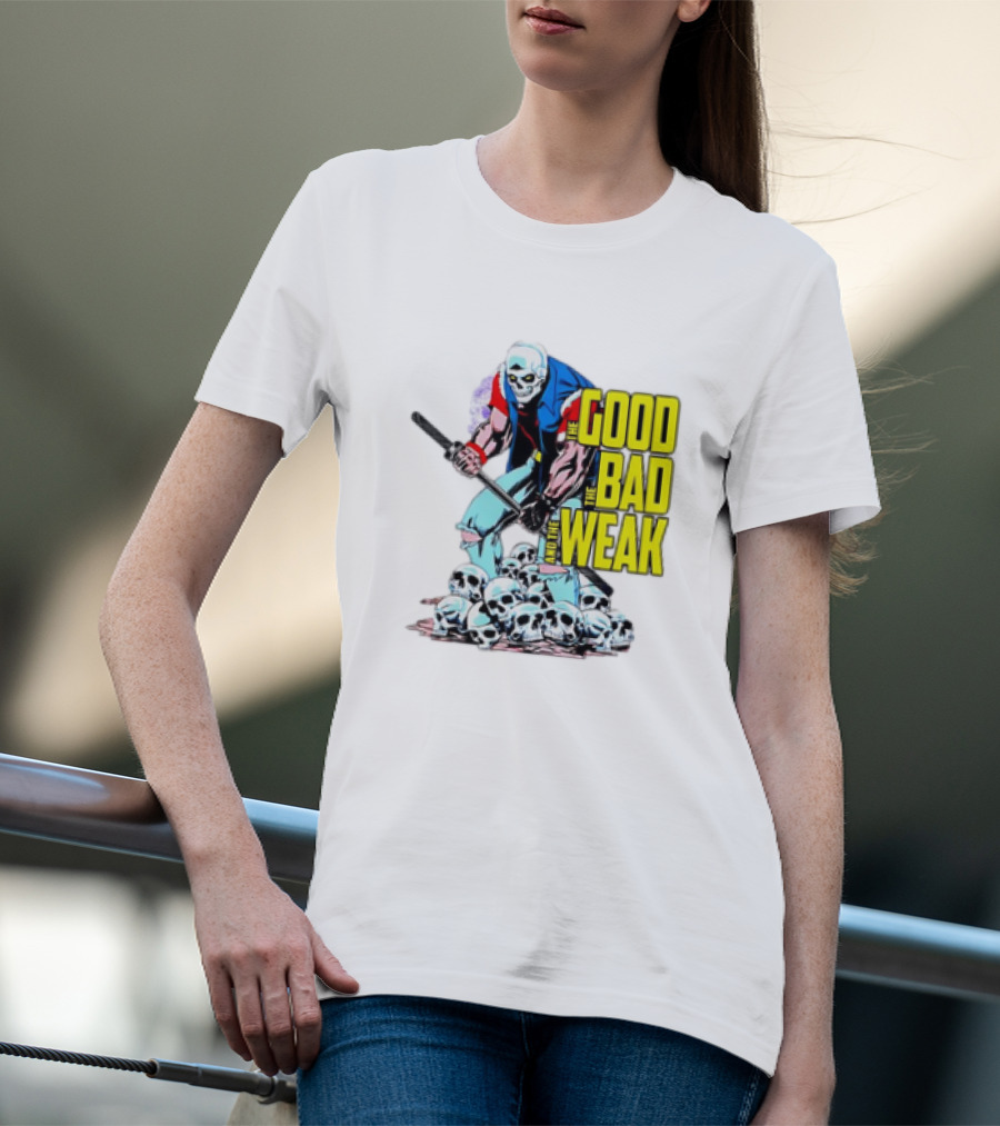 The Good The Bad And The Weak Skeleton Warrior With Skulls T-Shirt