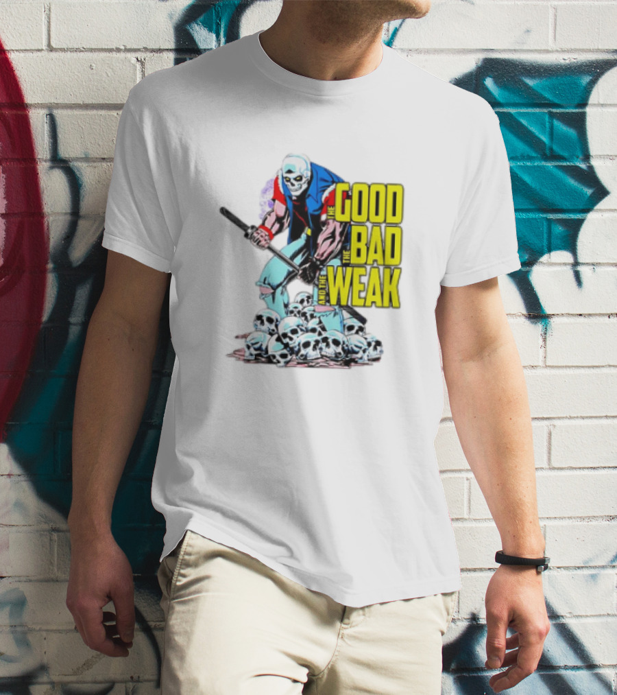 The Good The Bad And The Weak Skeleton Warrior With Skulls T-Shirt