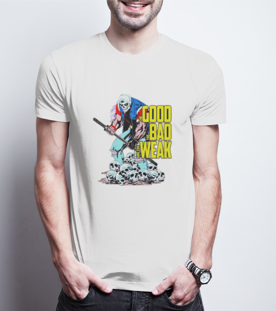 The Good The Bad And The Weak Skeleton Warrior With Skulls T-Shirt