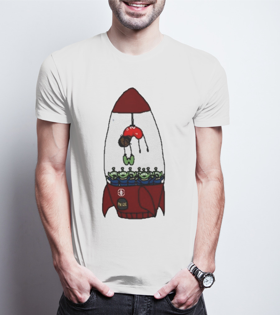 Kawhi Leonard Claw Dunk Rocket And Aliens Clippers T-Shirt