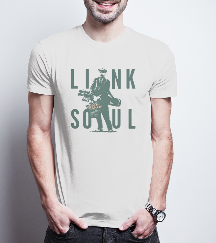 Link Soul Practice Makes Peaches Golfer With Golf Clubs And Peaches T-Shirt
