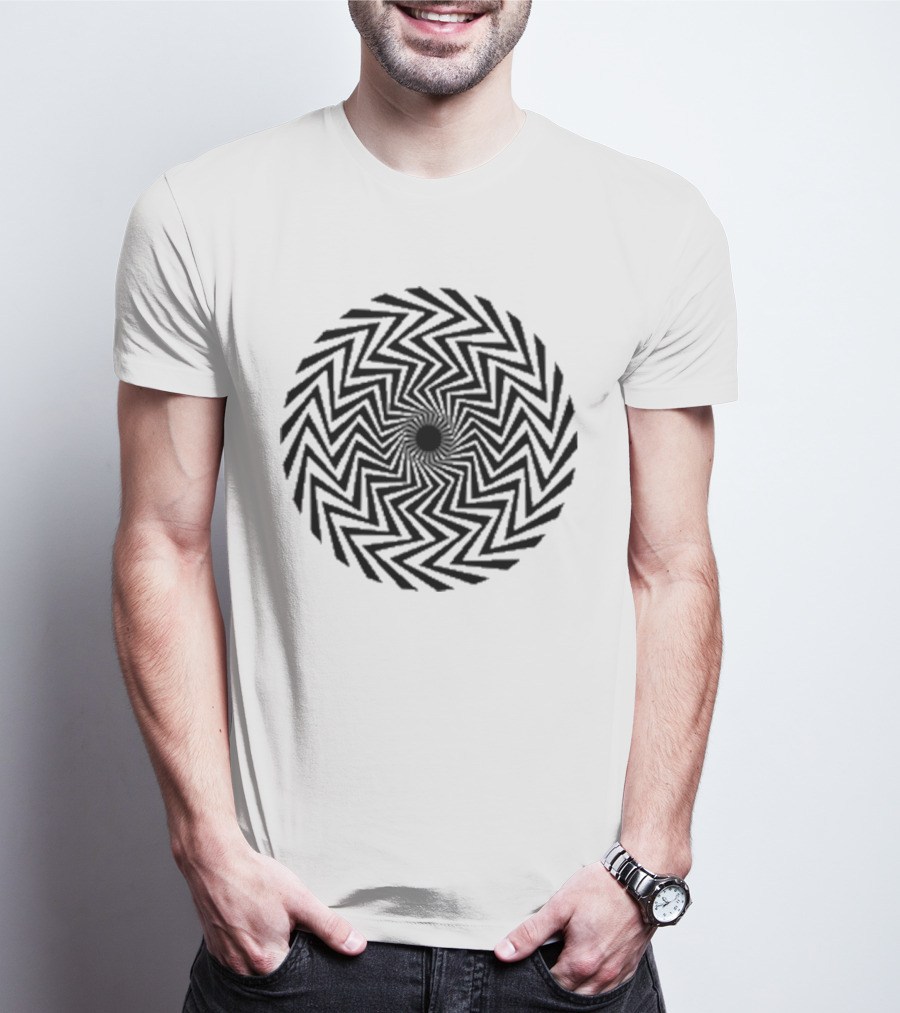 The Who X Modfather Black Spiral Union Jack British Mod Target T-Shirt