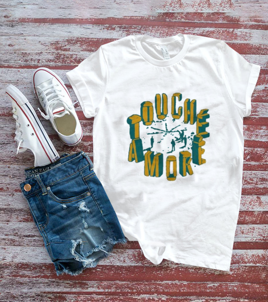 Touche Amore Circular Henge Letters With People And Structure T-Shirt
