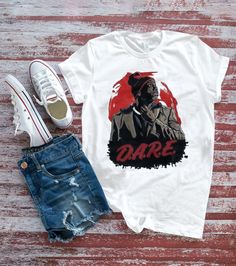 Tyrone D.A.R.E. Red Jacket Beanie Mock Hilarious Character Style T-Shirt