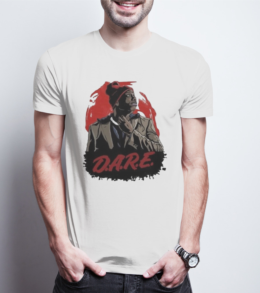 Tyrone D.A.R.E. Red Jacket Beanie Mock Hilarious Character Style T-Shirt
