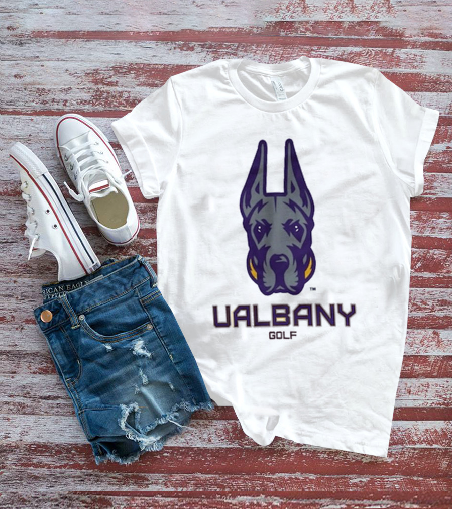 UAlbany Great Danes Golf Head Logo T-Shirt
