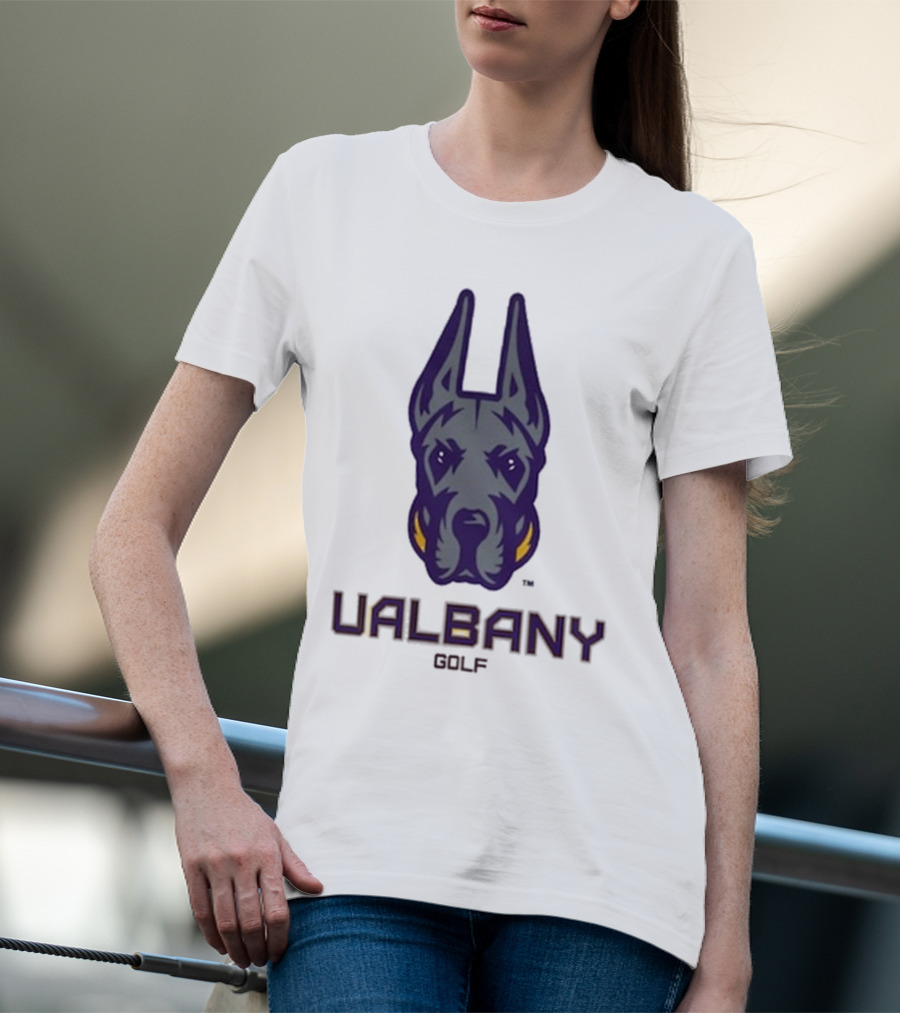 UAlbany Great Danes Golf Head Logo T-Shirt