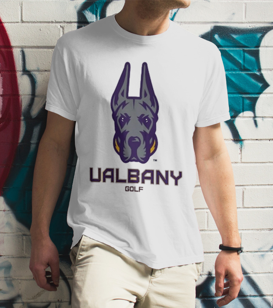 UAlbany Great Danes Golf Head Logo T-Shirt