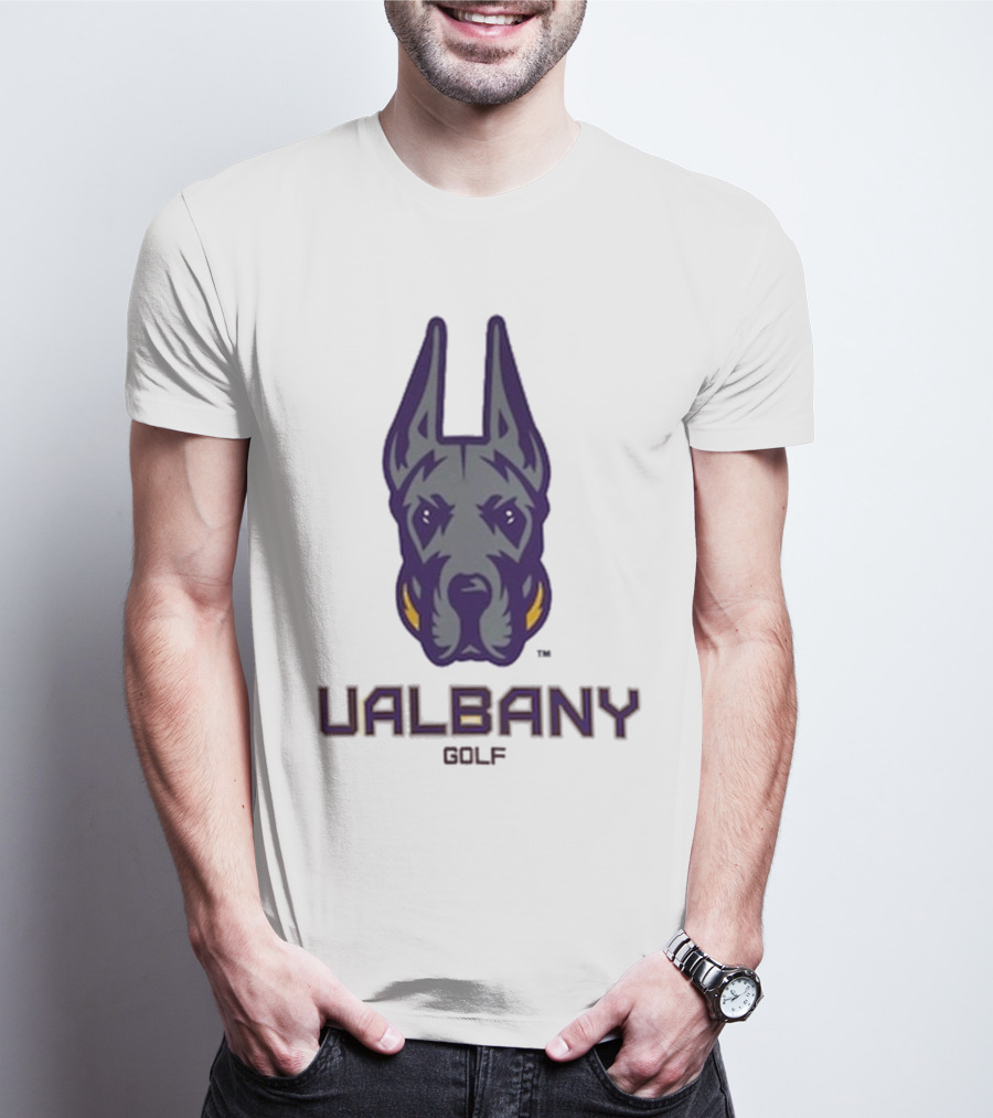 UAlbany Great Danes Golf Head Logo T-Shirt