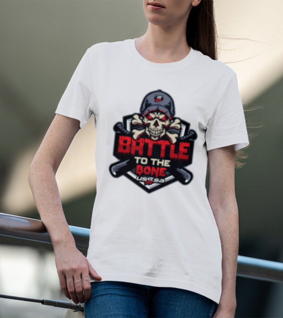 Battle To The Bone USSSA Skull And Crossbones March 21-23 2025 T-Shirt