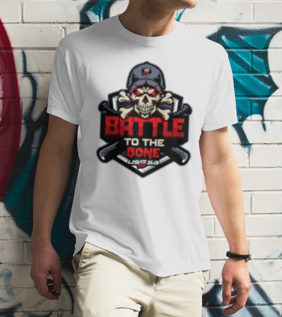 Battle To The Bone USSSA Skull And Crossbones March 21-23 2025 T-Shirt