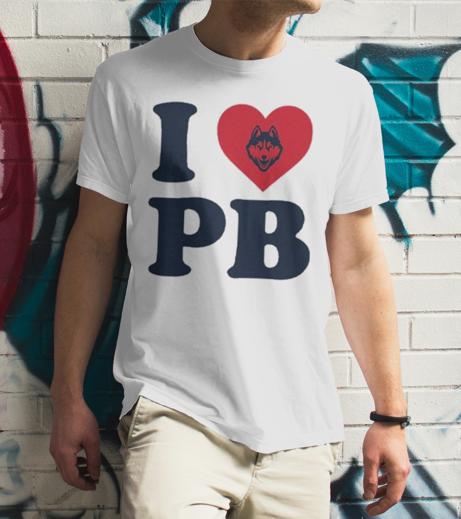 UConn I Heart Huskies Paige Bueckers PB T-Shirt