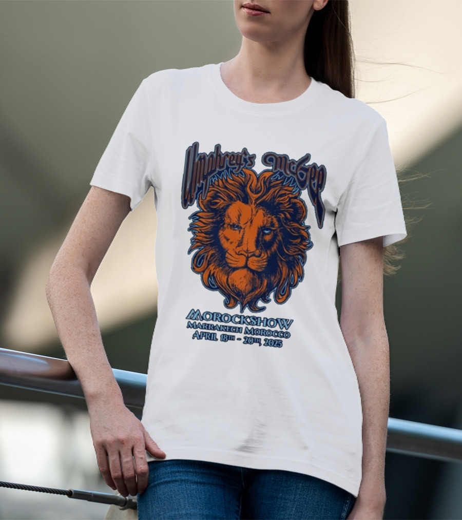 Umphrey’s McGee Morockshow Marrakech Morocco April 18th-20th 2025 Lion Art T-Shirt