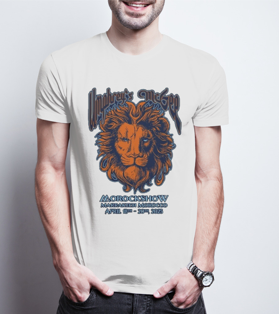 Umphrey’s McGee Morockshow Marrakech Morocco April 18th-20th 2025 Lion Art T-Shirt