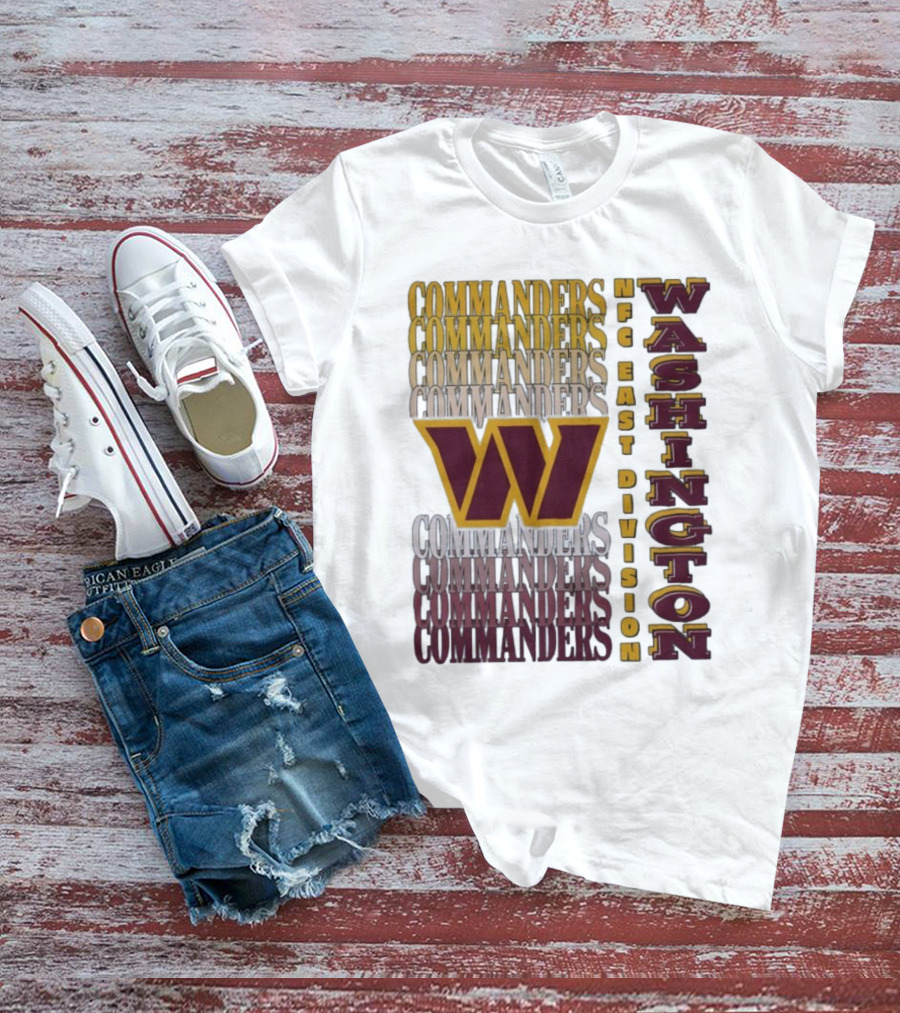Washington Commanders NFC East Division W Logo Football Team T-Shirt