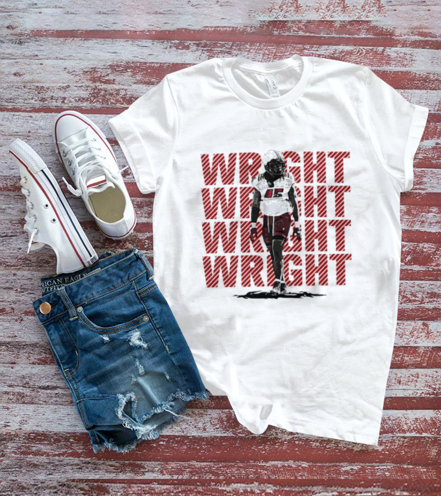 Wright Football Gameday Player Red Athletic Repetition T-Shirt