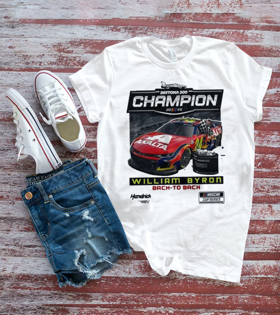 Daytona 500 Champion 2025 William Byron Back To Back NASCAR Cup Series T-Shirt