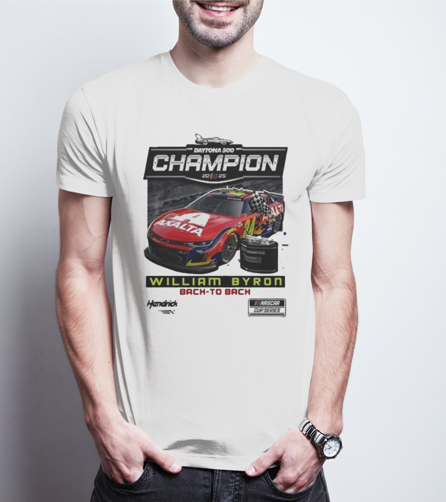 Daytona 500 Champion 2025 William Byron Back To Back NASCAR Cup Series T-Shirt