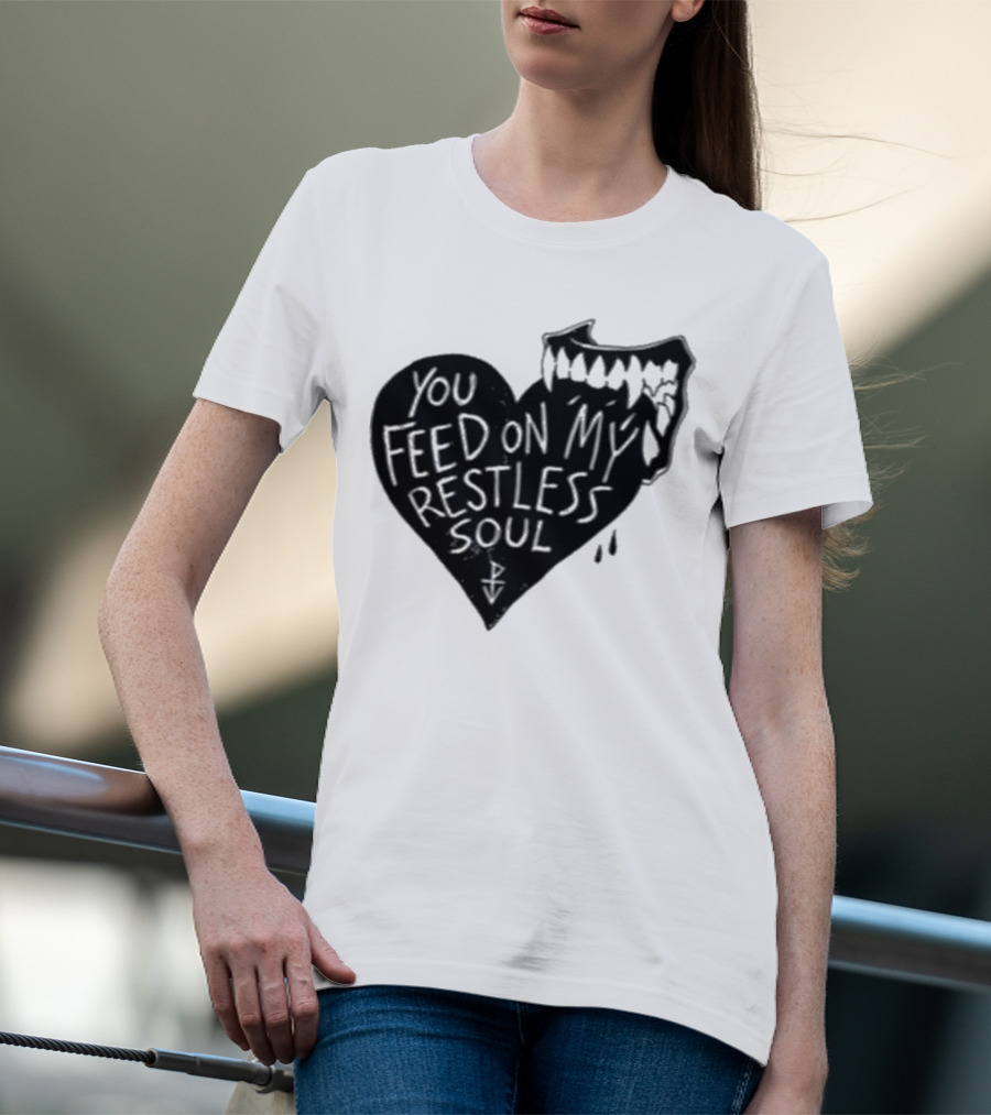 You Feed On My Restless Soul Aggressive Creature Burst Out Horror Theme T-Shirt