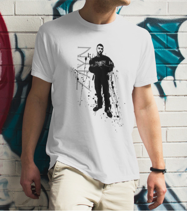 Zayn Splatter Style With Splash Silhouette And Name T-Shirt