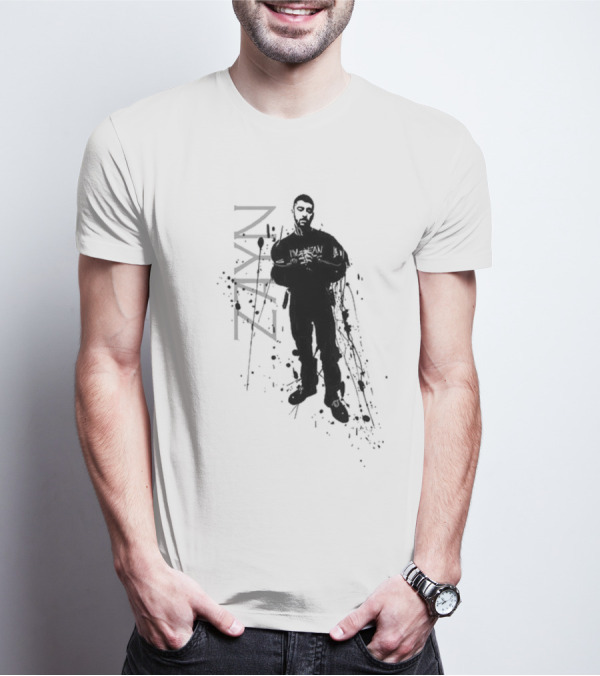 Zayn Splatter Style With Splash Silhouette And Name T-Shirt