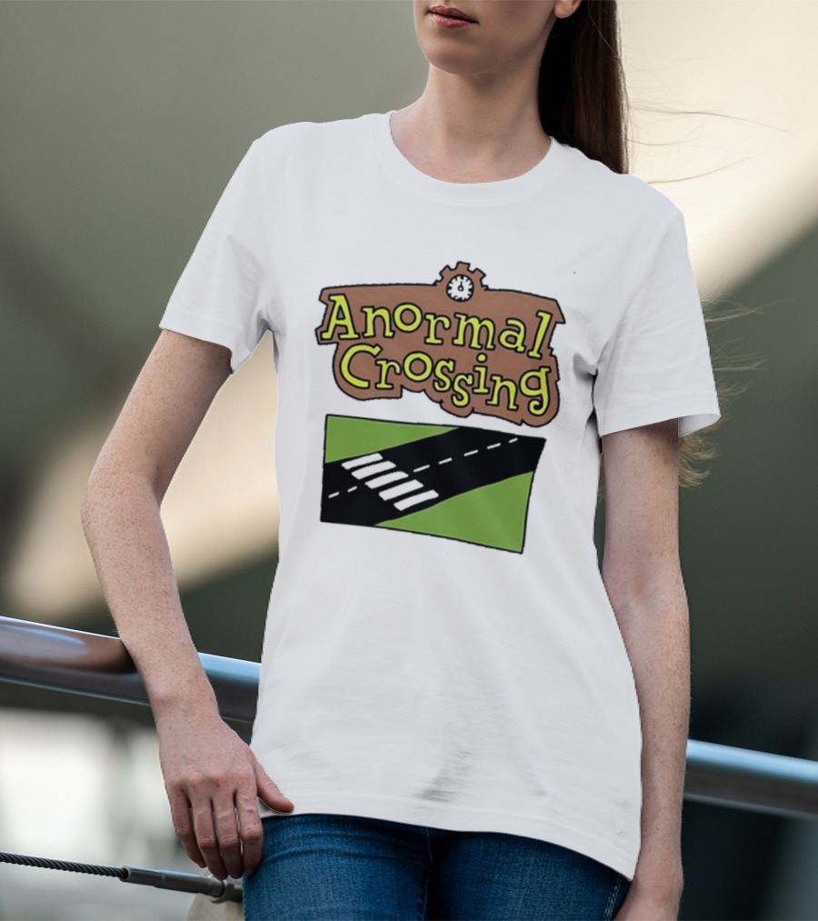 Anormal Crossing Zoe Bread Text And Z Shape Design T-Shirt