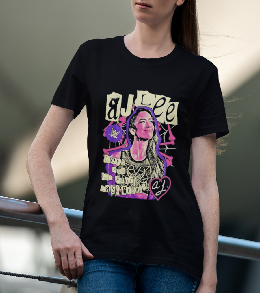 AJ Lee Love You Til Your Last Breath Star Power Heart T-Shirt