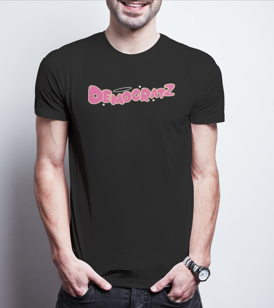 Democratz Democratic Party Pink Halo Comic T-Shirt