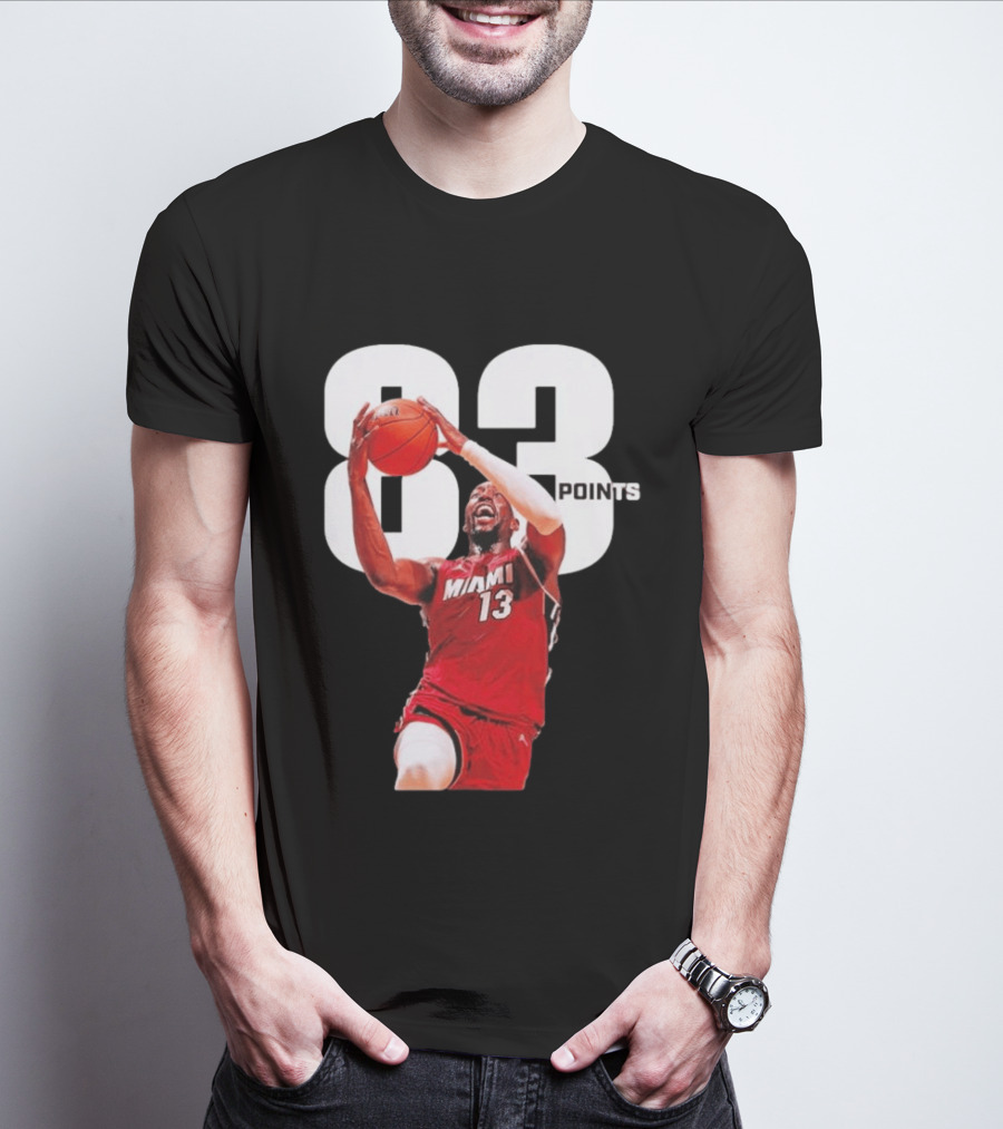 Bam Adebayo Miami 13 Scores 83 Points Passing Kobe Bryant's Single Game Record T-Shirt