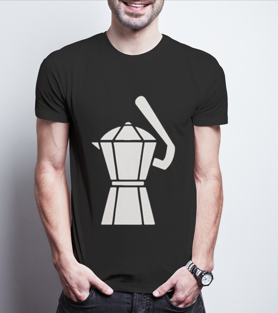Espresso Baseball Coffee Filter Moka Pot Shape T-Shirt