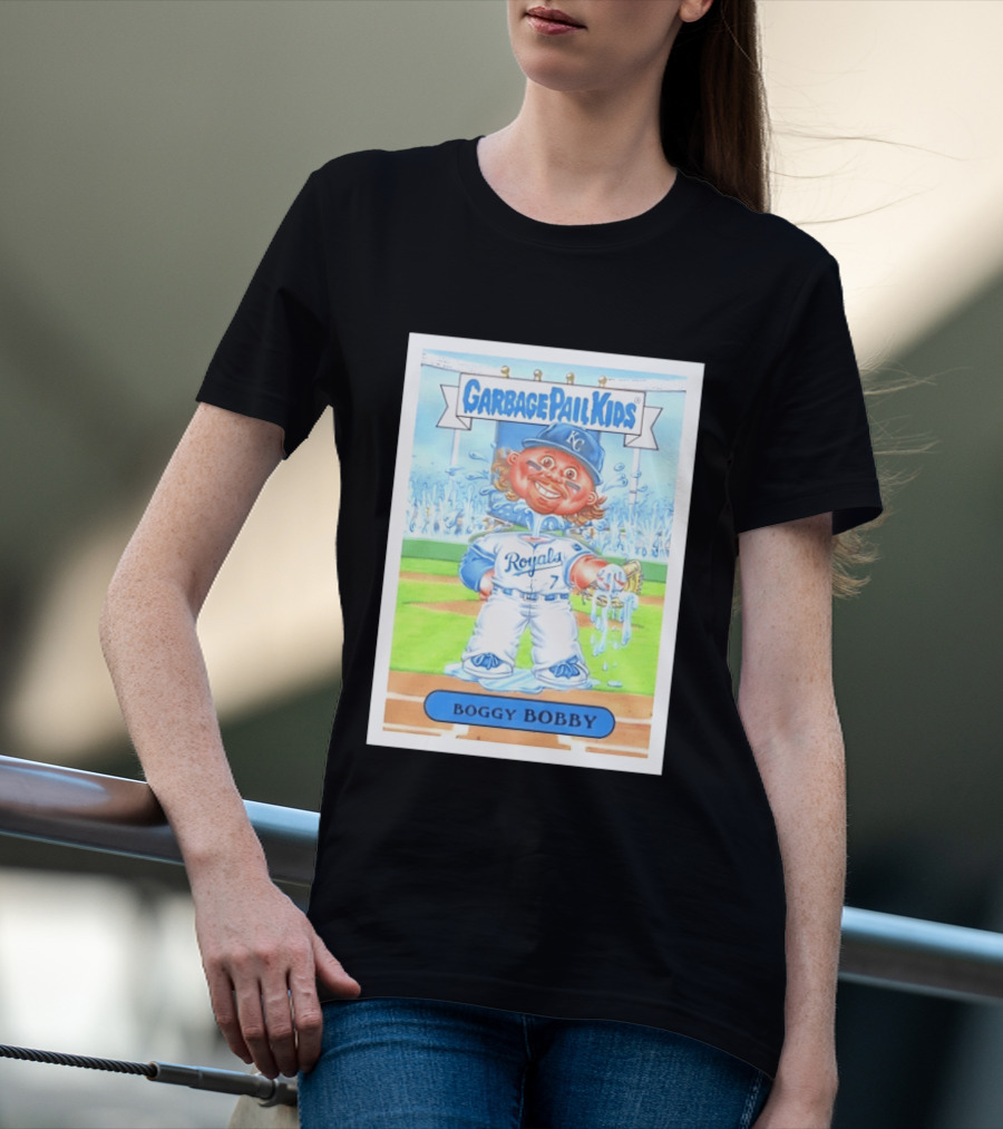 Garbage Pail Kids Boggy Bobby Royals KC Baseball Card T-Shirt