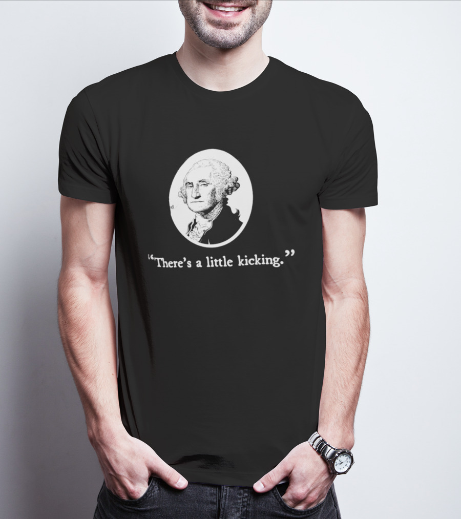 George Washington There's A Little Kicking I Voted American Flag T-Shirt