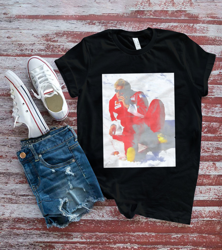 Ice Man Kimi Raikkonen F1 Ferrari Team Racing Legend T-Shirt